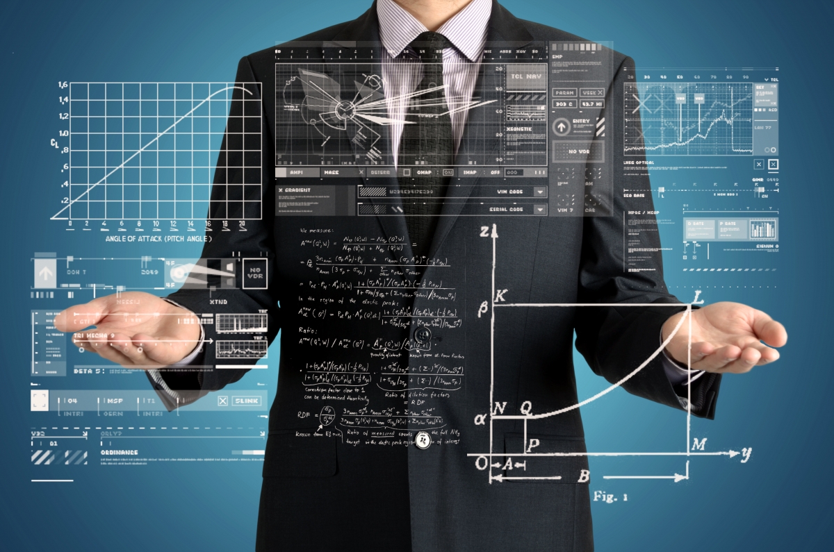 person presenting charts and graphs